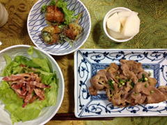 04.　豚ロース肉のニンニク焼き