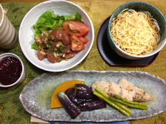 22.　鶏ササミの焼きびたし